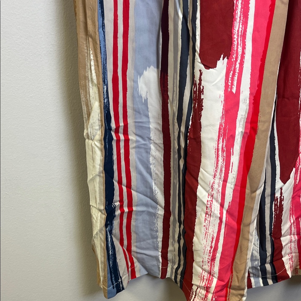 Wide Leg Striped Palazzo Pants - Multicolor - Picture 5 of 5